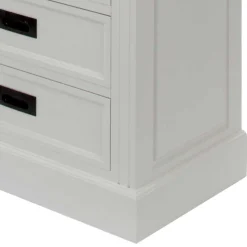 68x180x39 Landhaus Regal in Weiß & Graubraun - Bleaks