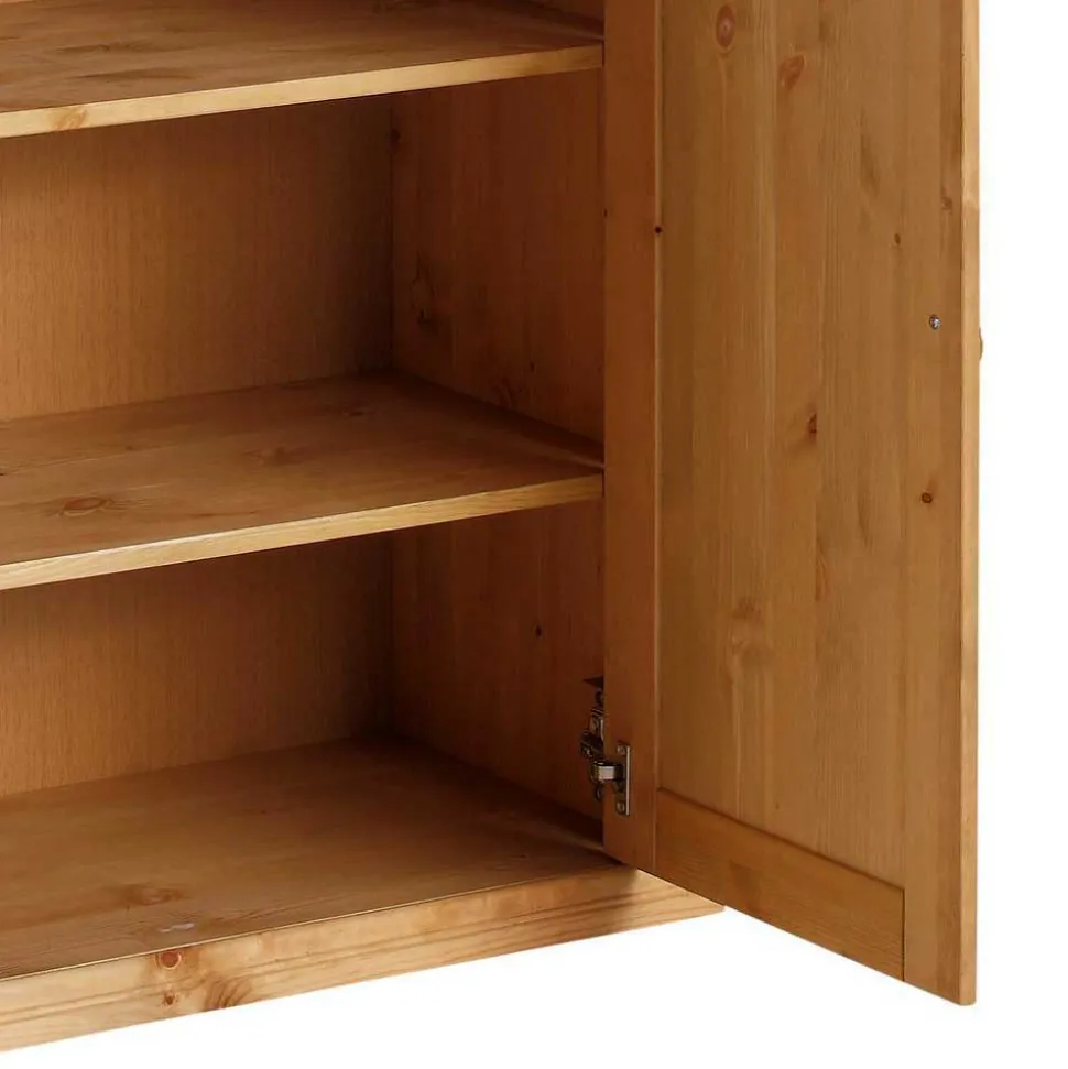 90x175x37 Landhaus Schrank mit Spiegel in Oval - Inhusa
