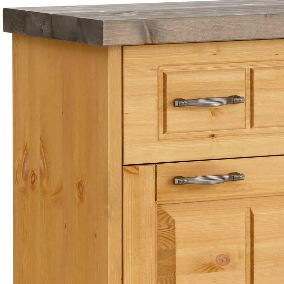 85x109x37 Landhaus Schuhkommode aus Kiefer - Ostanzia