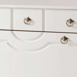 81x93x37 Landhaus Schuhschrank in Weiß gewachst - Vesrav