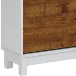 92x100x25 Landhaus Schuhschrank mit 4 Klappen - Volbra