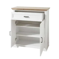 93x102x41 Landhaus Schuhschrank mit Schublade - Nurelcas