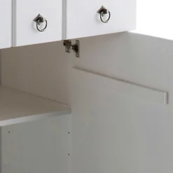 81x93x37 Landhaus Vertiko in Weiß gewachst - Vesrav