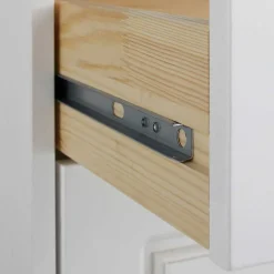 81x93x37 Landhaus Vertiko in Weiß gewachst - Vesrav