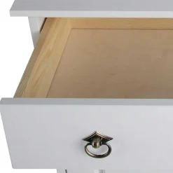 81x93x37 Landhaus Vertiko in Weiß gewachst - Vesrav