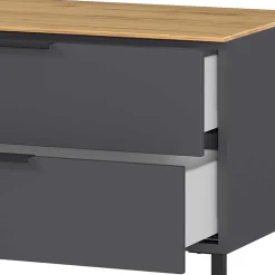 16x47x47 Lowboard mit zwei Schubladen & Klappe - Lurys I