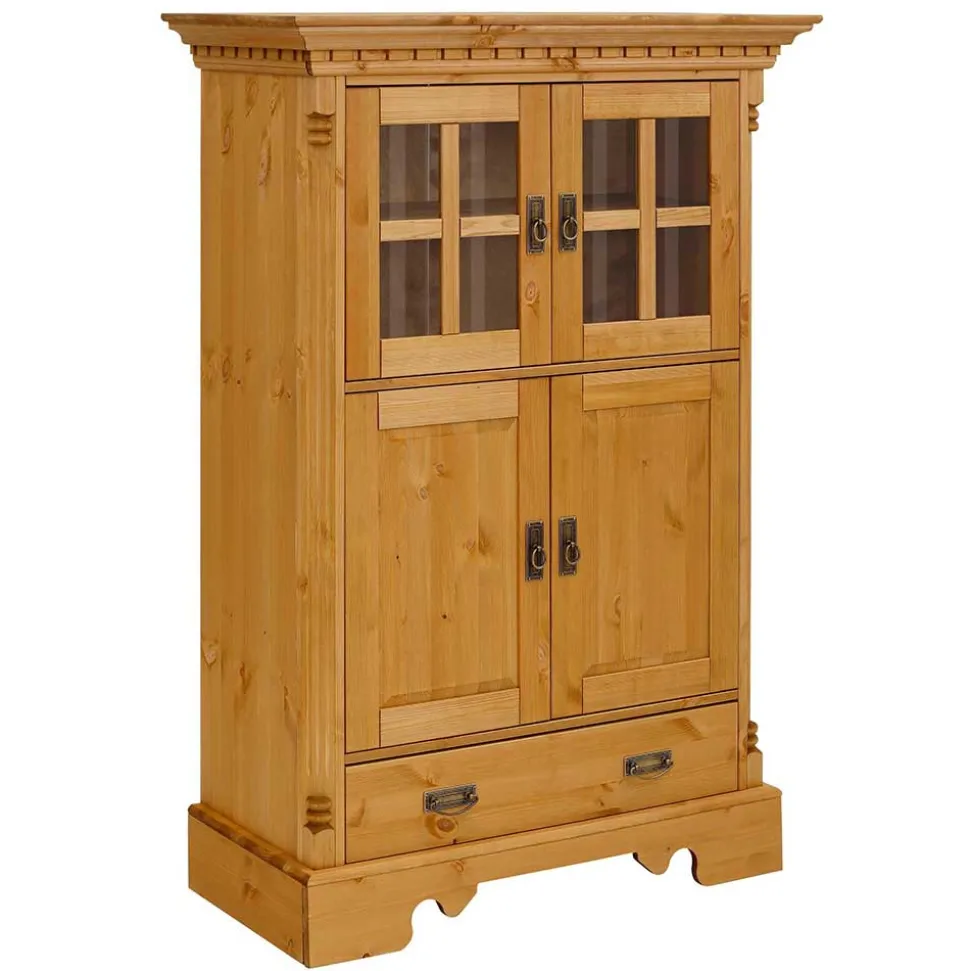 100x147x45 Massivholz Highboard im Landhaus Stil - Fausanda