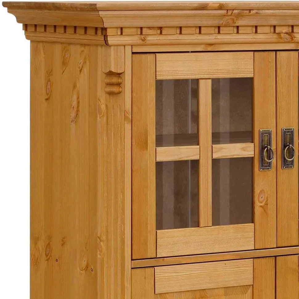 100x147x45 Massivholz Highboard im Landhaus Stil - Fausanda