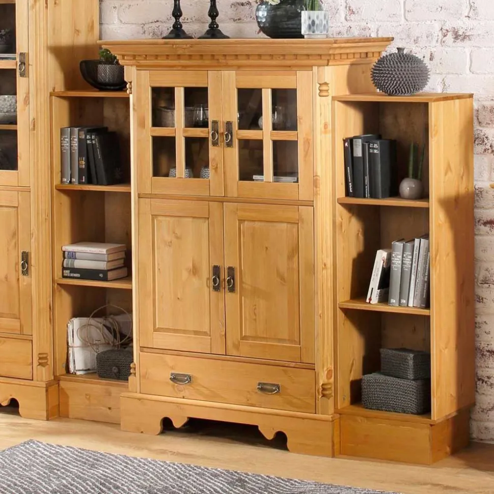 100x147x45 Massivholz Highboard im Landhaus Stil - Fausanda