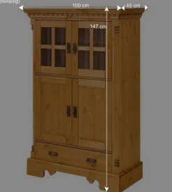 100x147x45 Massivholz Highboard im Landhaus Stil - Fausanda