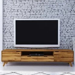 220x48x40 Massivholz TV Board in Natur geölt - Eavy