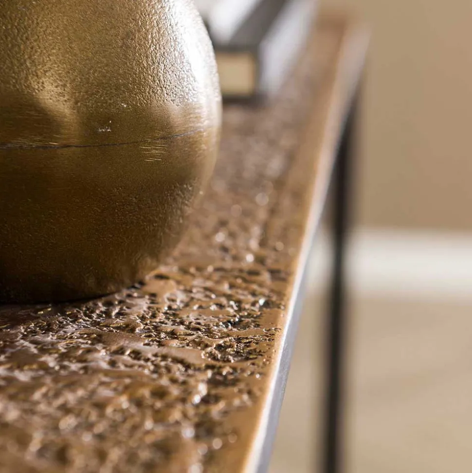 75x75x25 Metall Konsolentisch in Bronze - Christine