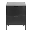 40x50x35 Metall Nachtkommode in Schwarz - Magde