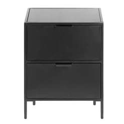 40x50x35 Metall Nachtkommode in Schwarz - Magde