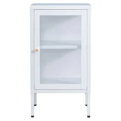 38x70x35 Metall Schrank mit Glas Tür - Keyva