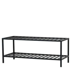 79x32x34 Metall Schuhbank in Schwarz - Esbessa
