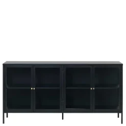 170x85x40 Metall Sideboard mit vier Glastüren - Butoaie