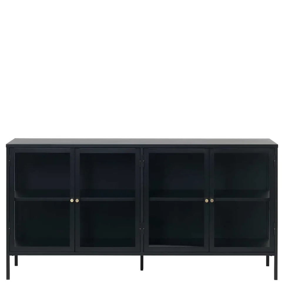 170x85x40 Metall Sideboard mit vier Glastüren - Butoaie