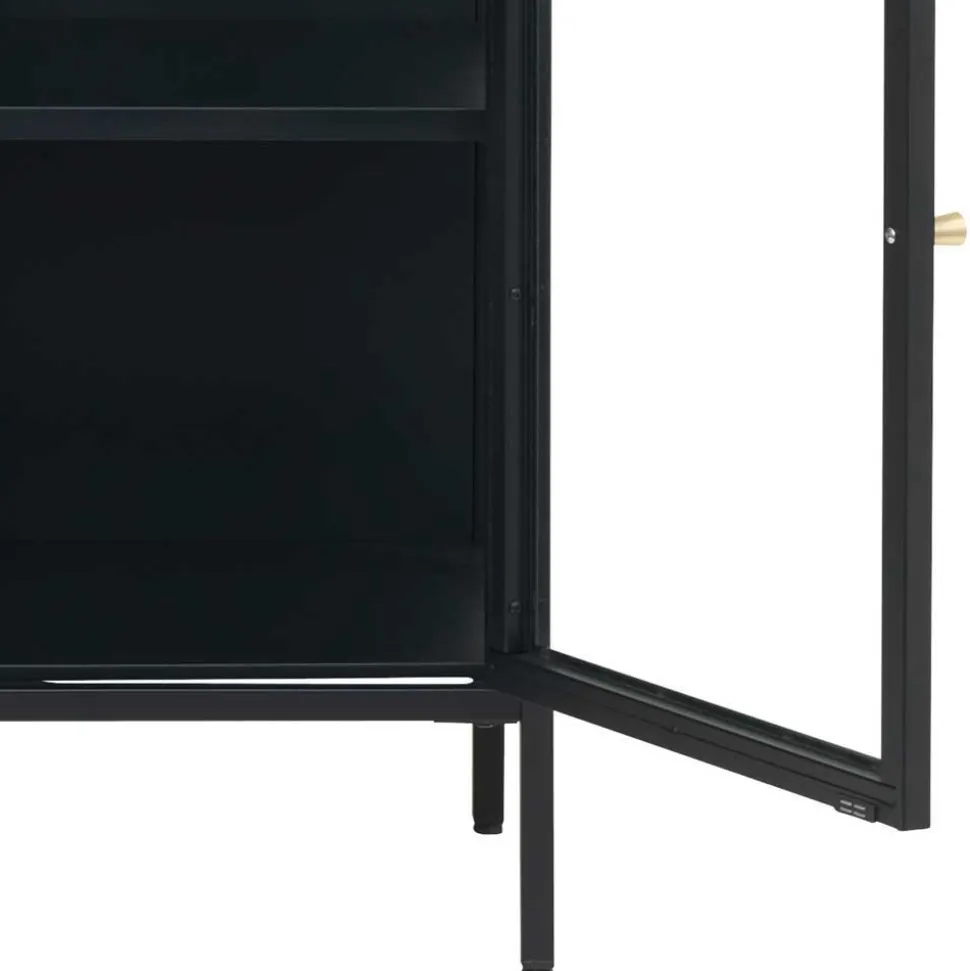 170x85x40 Metall Sideboard mit vier Glastüren - Butoaie