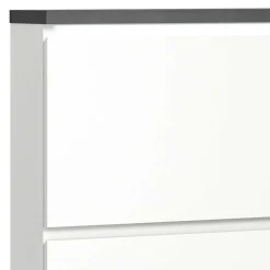 95x127x18 Midi Schuhschrank mit drei Klappen & Tür - Suad