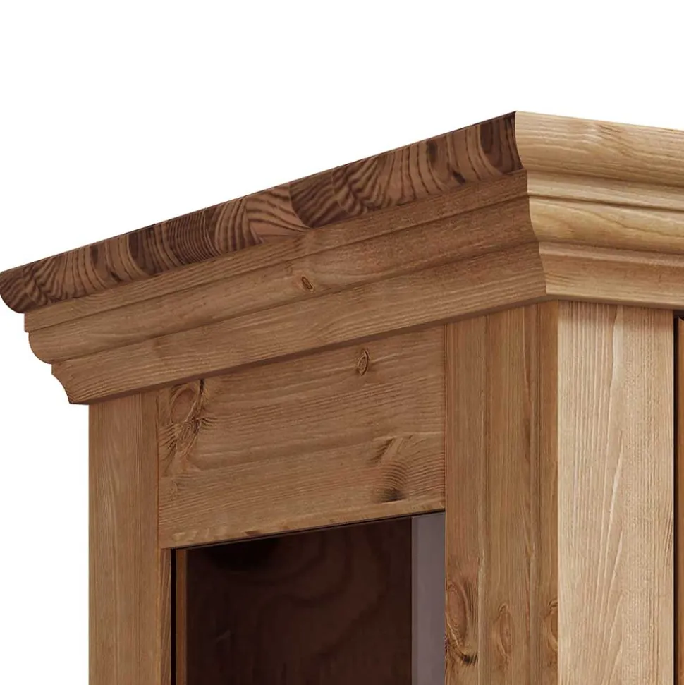 94x133x39 Modern Country Highboard aus Kiefer massiv - Noellisa