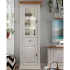 72x199x45 Modern Country Vitrinenschrank in Weiß - Henry