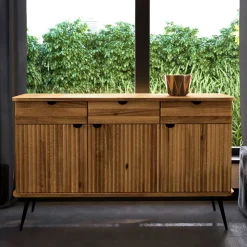 144x87x46 Moderne Anrichte aus Massivholz & Stahl - Casarius