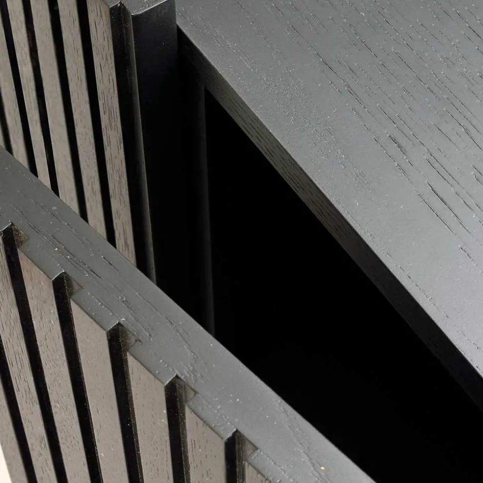 100x140x40 Modernes Highboard in Schwarz - Gragano