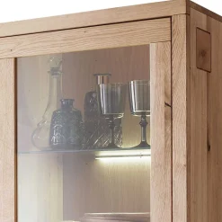 103x148x40 Modernes Holz-Highboard mit Glaseinsatz - Embleys