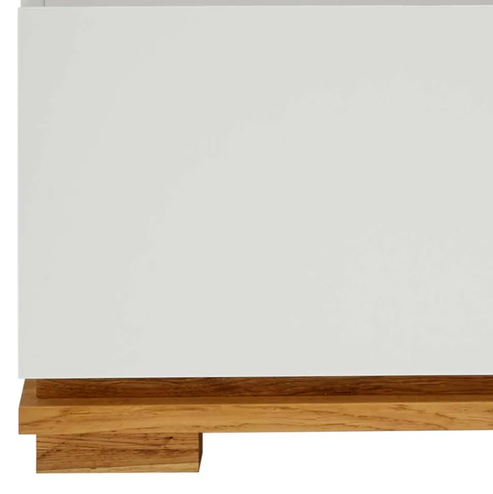 48x59x40 Nachtkommode in Weiß & Eiche - Sennpa
