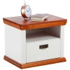 52x40x37 Nachtkommode in Weiß & Kirschbaum - Vendirai