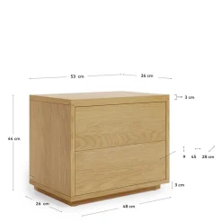 53x44x36 Nachtkommode mit Sockel - Elastian