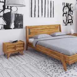 55x43x39 Nachtkommode mit zwei Schubladen - Hardus