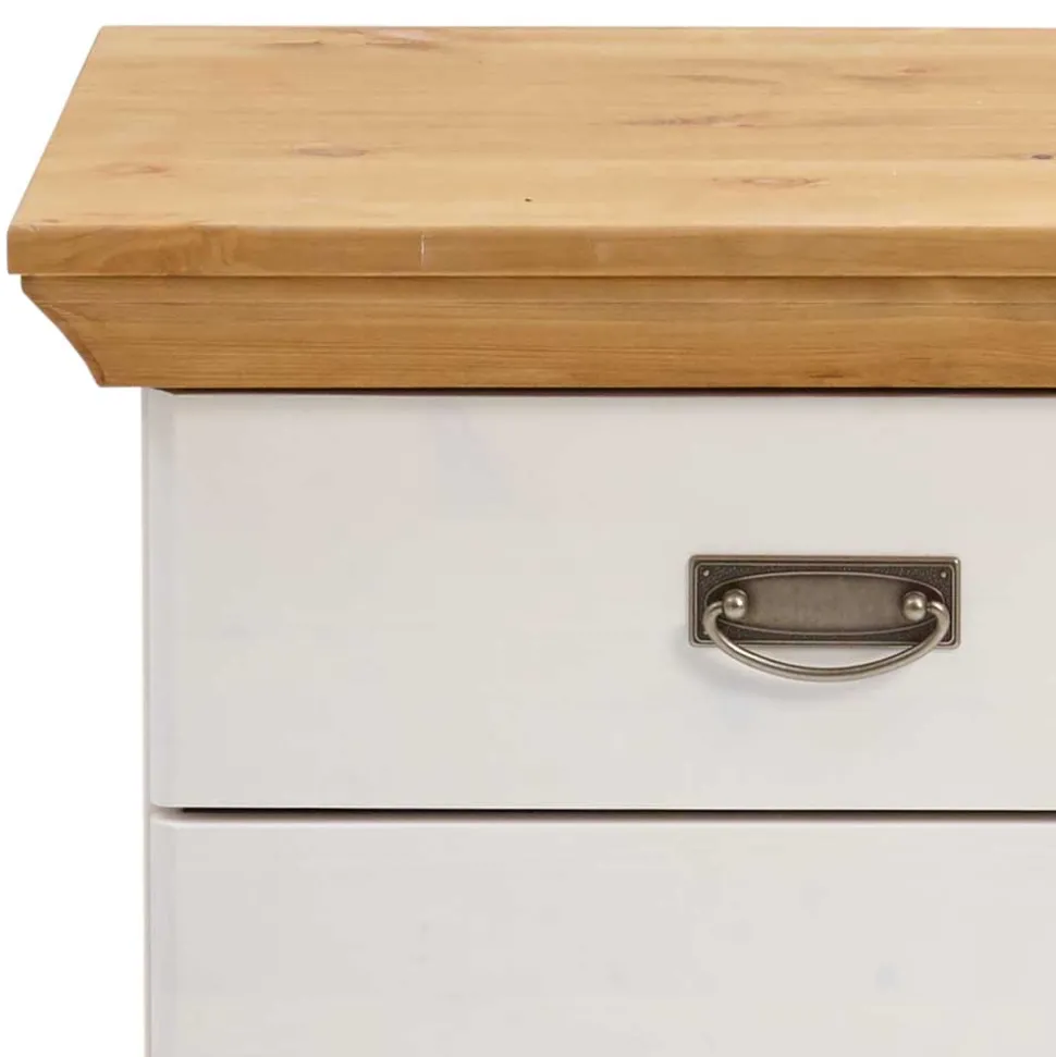 58x57x48 Nachttisch in Kiefer & Weiß - Sibiuta