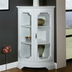 52x112x52 Niedrige Eckvitrine im Vintage Look - Zarinas