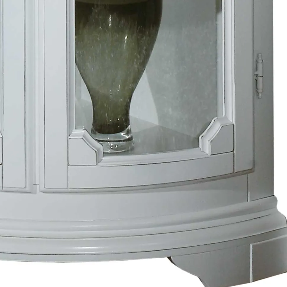 52x112x52 Niedrige Eckvitrine im Vintage Look - Zarinas