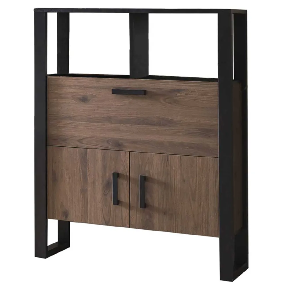 101x134x39 Offener Schrank in Nussbaum NB - Dudleys