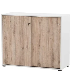 100x84x41 Office Schrank mit Schiebetüren - Laganzo