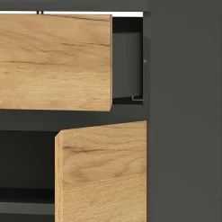 80x120x40 Office Vertiko in Wildeiche Optik - Contrage