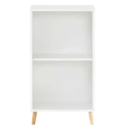 51x93x41 Ordnerregal in Weiß mit Eiche Füßen - Obtin