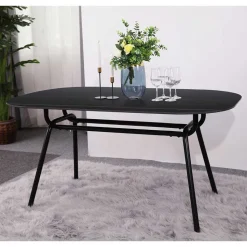 150x75x90 Ovaler Esstisch aus Sinterstein - Bostian