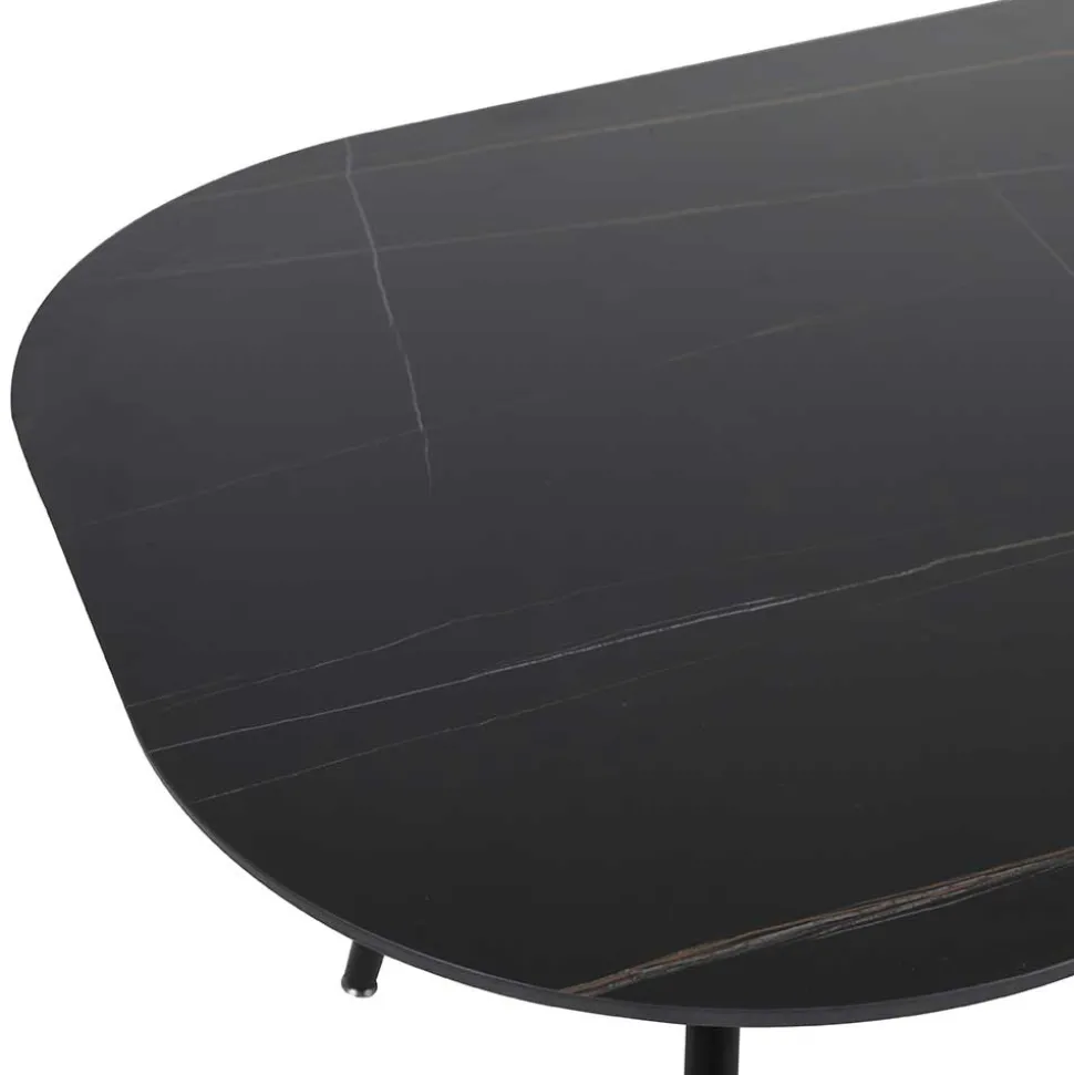 150x75x90 Ovaler Esstisch aus Sinterstein - Bostian