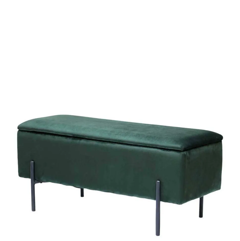 95x46x37 Polsterbank in Grün Samt - Vongura