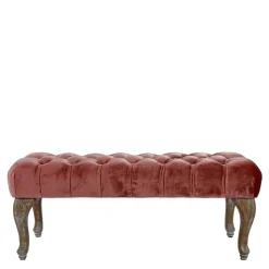 100x40x42 Polsterbank in Rosa Samt - Fregato