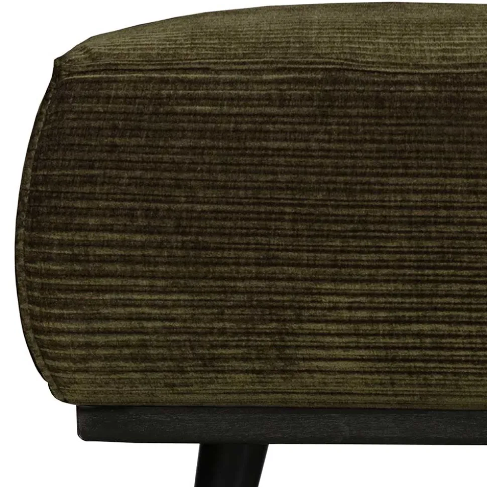 80x40x55 Polsterhocker in Dunkelgrün - Pleano