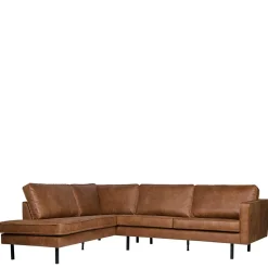 266x85x213 Recyclingleder Ecksofa in Cognac Braun - Huropa