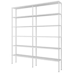 197x220x31 Regal aus Stahl & Holz in Weiß - Leyma