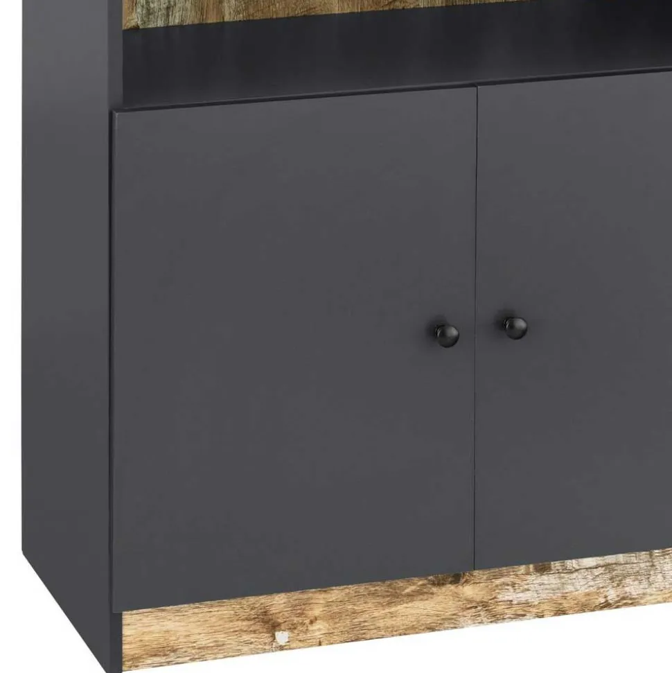 80x182x40 Regal in Holz verwittert - Guerrero