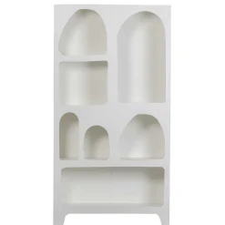 95x180x32 Retro Design Regal in Weiß - Tom