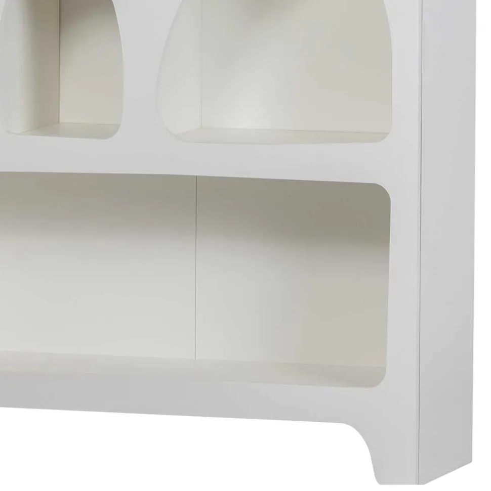 95x180x32 Retro Design Regal in Weiß - Tom